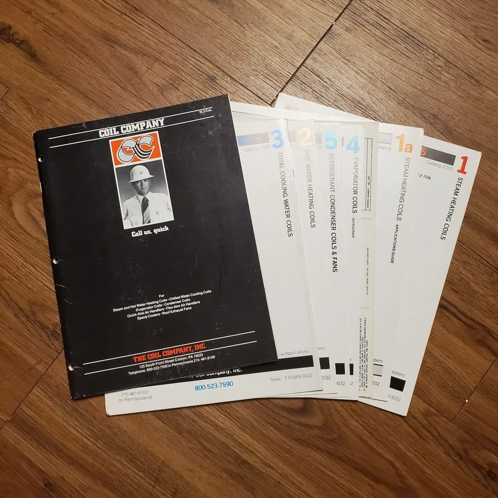 Coil Company Catalogs: Steam Heating Coils/Hot Water Heating Coils/Total Cooling